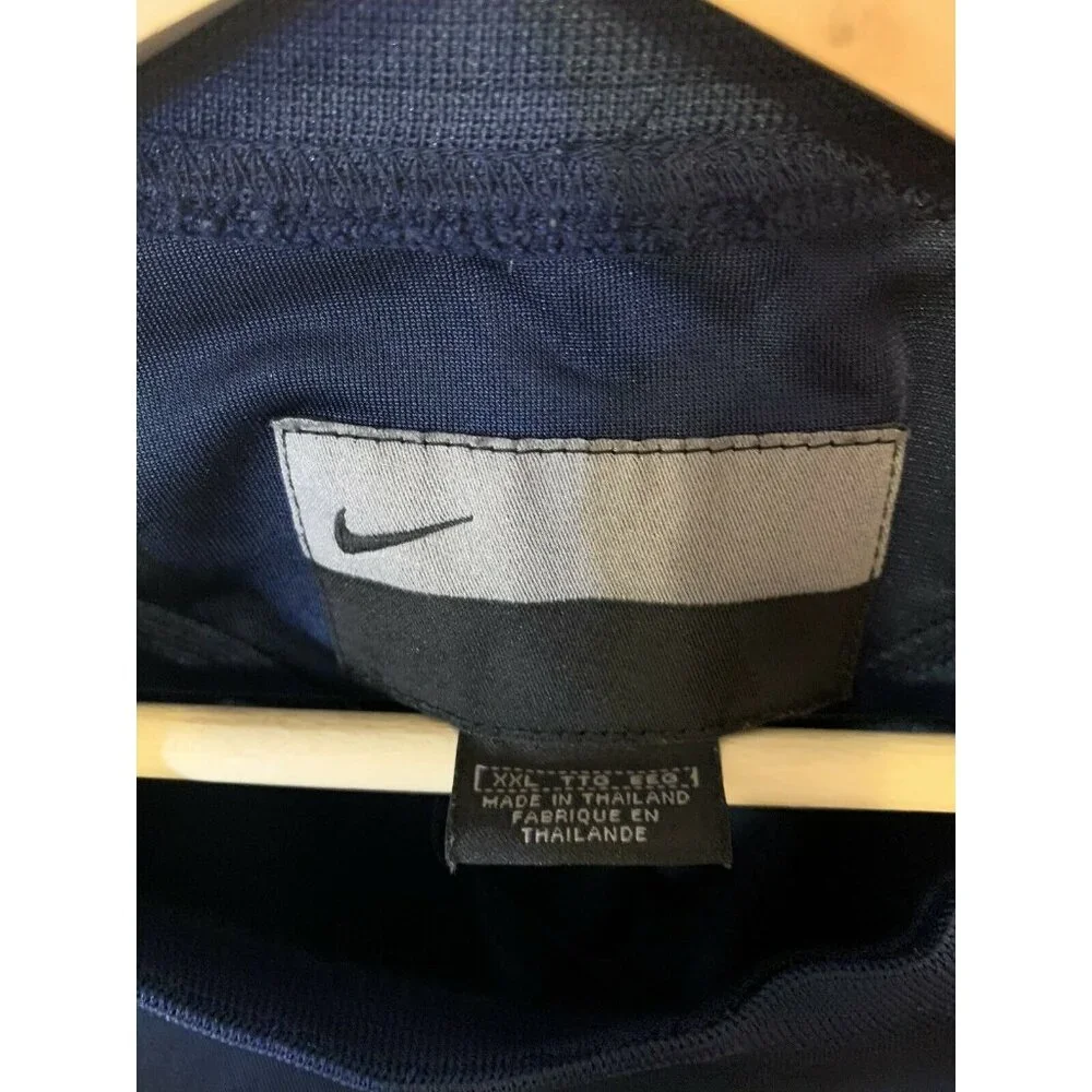 VTG‎ 90s Nike Center Swoosh Tonal Striped Polyester Longsleeve Soccer Jersey XXL